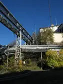Byggnader och rörledningar vid Soabs industrianläggning i Mölndals Kvarnby, år 2007. Anläggningen användes vid fototillfället av Hexion Speciality Chemicals Sweden AB.