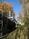 En tank vid Soabs industrianläggning i Mölndals Kvarnby, år 2007. Anläggningen användes vid fototillfället av Hexion Speciality Chemicals Sweden AB.