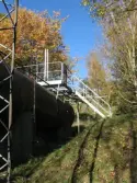 En tank vid Soabs industrianläggning i Mölndals Kvarnby, år 2007. Anläggningen användes vid fototillfället av Hexion Speciality Chemicals Sweden AB.
