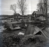 Jonssons gård i Kalleguta brinner 1955.