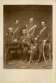Porträtt av fem militärer, 1870-tal