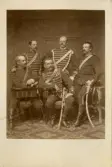 Porträtt av fem militärer, 1870-tal