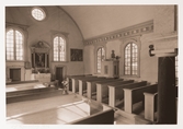 Interiör från Bystad kyrka, 1945