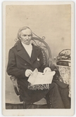 Porträtt på Kammarjunkare Leonard Fredrik Rääf. Född 18 september år 1786 i Tomestorp. död 9 juni år 1872 på Forssnäs i Sunds socken, Östergötland.