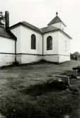 Hälleberga kyrka innan branden 1976.