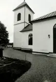 Hälleberga kyrka innan branden 1976.