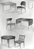 Tecknad bild av möbel