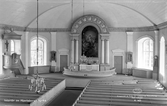 Hjortsberga kyrka, interiör, 1951.