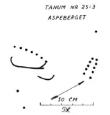 Hällristning Aspeberget. Tanum 25:1, L1968:7610