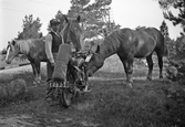 David Eriksson med motorcykel, 1935