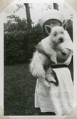 Mary med en hund i famnen, ca 1932