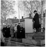 Vägbro över Ume älv i Umeå. Vid invigningen 1949.