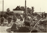 Betongväg (cementbetong) mellan Lund och Dalby.