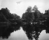 Vy mot stenbro vid Bystad herrgård, 1910-tal