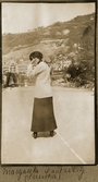 Margareta Didring på tennisbanan, 1918