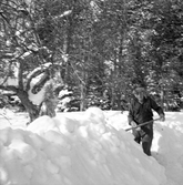 Snöskottare i Karlstorp, 1940-tal