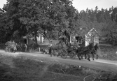 Militärtransport i Norrbyås, 1940-tal