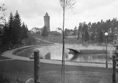 Kumlasjön och vattentornet, 1940-tal