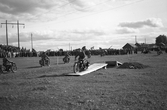 Motorcykeluppvisning i Norrbyås, 1950-tal
