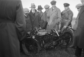 Motorcykel som skadats vid olycka, 1950-tal