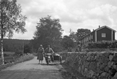 Motorcykel vid Siggebohyttan, 1950-tal