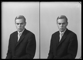 Porträtt, körfoto. Göran Ferngren, Rösvägen 8, Kolbäck.
Ur Gustaf Åhmans samling.