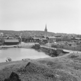 Falun, Faluån och Kvarnbron från väster.