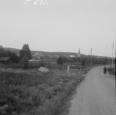 Falun, Östanfors. Seminariet och kopparbergs kyrka 1925.