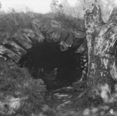 Falun, Lallarvet, Wallmanska monumentet i grottan.