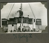 M/s Gustaf V med passagerare i hamnen i Sassnitz i Tyskland, 1937