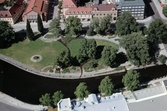 Flygbild över stadsparken i Västerås