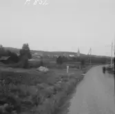 Falun, Östanfors. Seminariet och kopparbergs kyrka 1925.