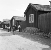 Falun, från Gruvgatans backe ner mot ån.