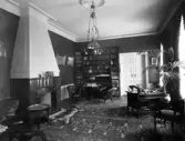 Residenset i Växjö. Interiör av ett arbetsrum / herrum. Ca. 1920.