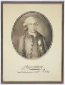 En man i 1700-talsdräkt med vitpudrad peruk.
Salomon Hederstierna, överste Kungl. Kronobergs regemente 1777-1782.