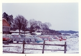 Bilparkering vid Nynäs slott vid jordbruksauktion, 1972