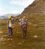 Tre fjällvandrare i i Sareks nationalpark, 1972