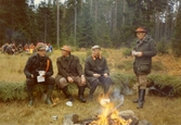 Jaktlaget tar kaffepaus i Asker, 1977