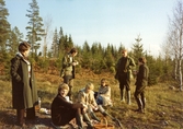 Jaktlaget tar kaffepaus i Asker, 1977