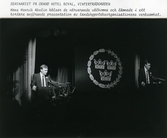 VD Hans Henrik Abelin hälsar välkommen till seminariet vid Sveriges allmänna hypoteksbank 125 år-jubileum, 1986-09-23