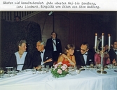 Gäster vid honnörsbordet på jubileumsbanketten, 1986-09-23