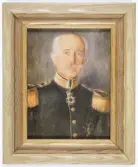 Överste Gösta Hyltén-Cavallius i stor paraduniform med orden och epåletter.
Kronobergs regementes chef 1905-1920. 
Avfotograferat porträtt (okänd konstnär).