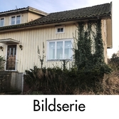 Serie om sex fotografier som visar det gulmålade bostadshuset på fastigheten Strekered 1:2 med adress Djursjövägen 11 i Strekered, Lindome, i Mölndals kommun. Fotografier tagna av fastighetsägaren den 21/2 2017. Byggnadsdokumentation inför rivning. Diarienummer: BN 135/2017.