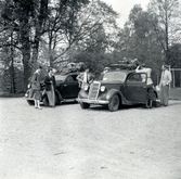 Resklara skogiselever inför sommarresa till Skåne, 1947