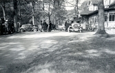 Skogiseleverna stannar på turisthotell i Skäralid på sin sommarresa, 1947