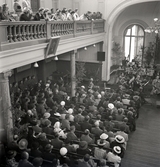 Musikens och litteraturens dag.
Vy från aulan i Växjö Högre Allmänna Läroverk under pågående konsert.