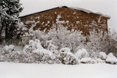 Hus i bostadsområdet vid Höjdgatan i Mölndal efter snöstormen den 17 november 1995.