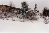 Hus i bostadsområdet vid Höjdgatan i Mölndal efter snöstormen den 17 november 1995.