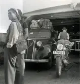 Skogislever på färjan till Danmark, 1947