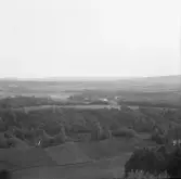 Borlänge, Frostbrunnsdalen, utsikt från kyrkan. Snöberget i bakgrunden.